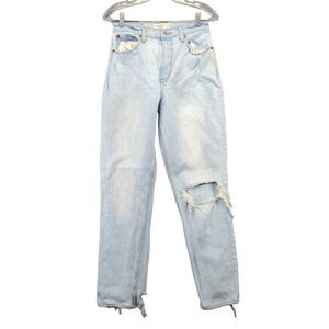 Abercrombie & Fitch Womens The 90’s Straight Ultra High Rise Jeans SZ 28 6R Blue